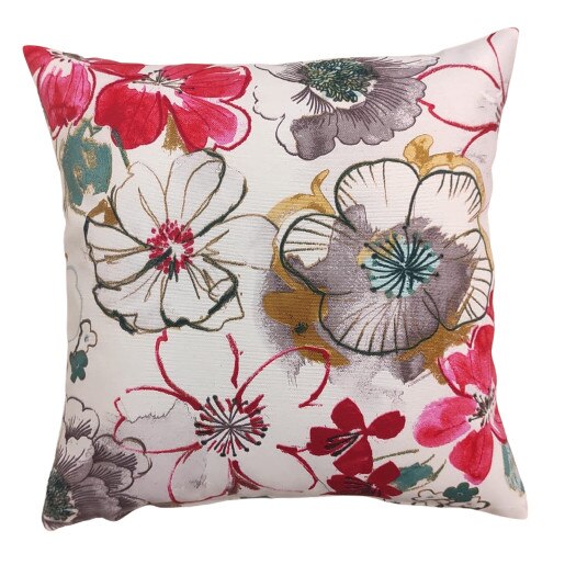 Husa perna decorativa Loras, 45x45 cm, Nova Textile, cu fermoar, model floral