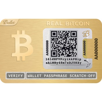 Portofel hardware Real Bitcoin, Ballet, Placat cu aur de 24K, Auriu, cod QR Portofel hardware Real Bitcoin, Ballet, Placat cu aur de 24K, Auriu, cod QR