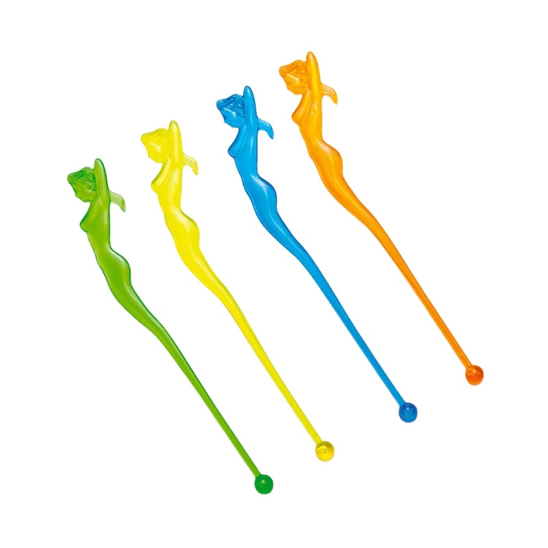 Set 10 Betisoare plastic cocktail forma sirena, Radar 12588