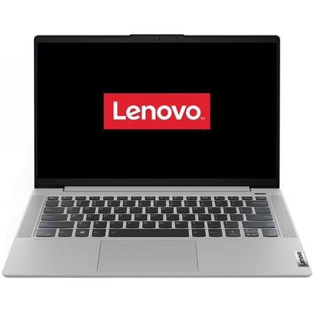 Laptop ultraportabil Lenovo IdeaPad 5 14ALC05 cu procesor AMD Ryzen 5 5500U pana la 4.00 GHz, 14", Full HD, 8GB, 512GB SSD, AMD Radeon Graphics, Free DOS, Platinum Grey