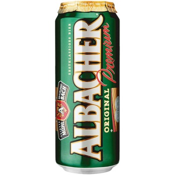 Bere Blonda ALBACHER, Doza, 0.5L, 24 Buc/Bax Bere Blonda ALBACHER, Doza, 0.5L, 24 Buc/Bax