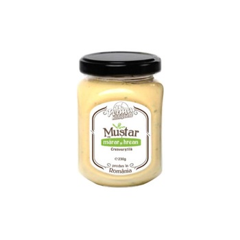 Mustar cu Marar si Hrean Crenvurstila, 230 g Mustar cu Marar si Hrean Crenvurstila, 230 g