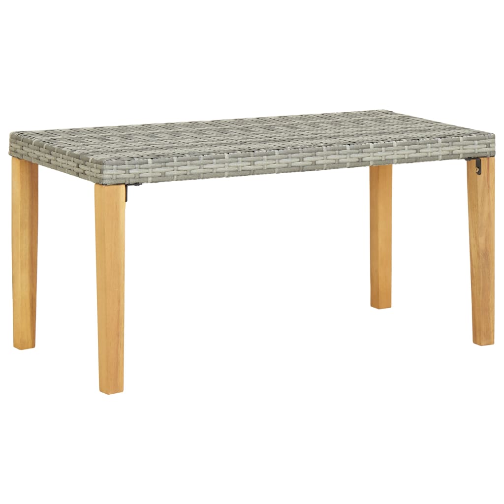 Banca de gradina cu 2 locuri vidaXL, Poliratan, 120 x 40 x 40 cm, Negru