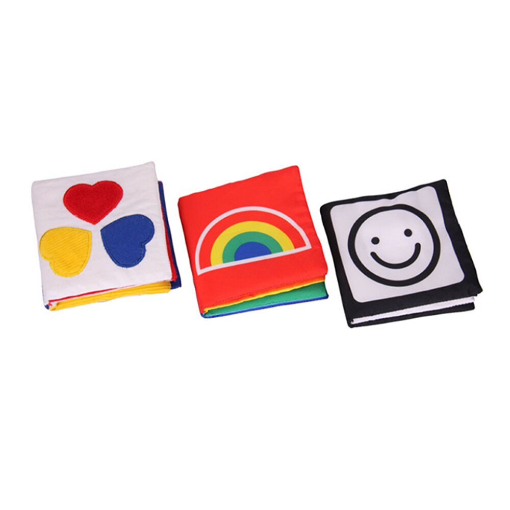 Jucarie interactiva pentru copii, Carte textila, Panza, 0 -12 luni, Multicolor