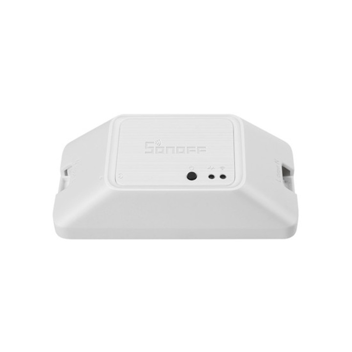 Smart превключвател Sonoff Basic R3 WiFi с едно реле, Пластмаса, Бял
