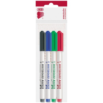 Set 4 markere whiteboard Ico, diferite culori Set 4 markere whiteboard Ico, diferite culori