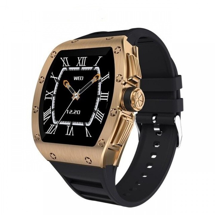 Смарт часовник Besmart M2, Метален корпус, Пулс, Крачки, Златист