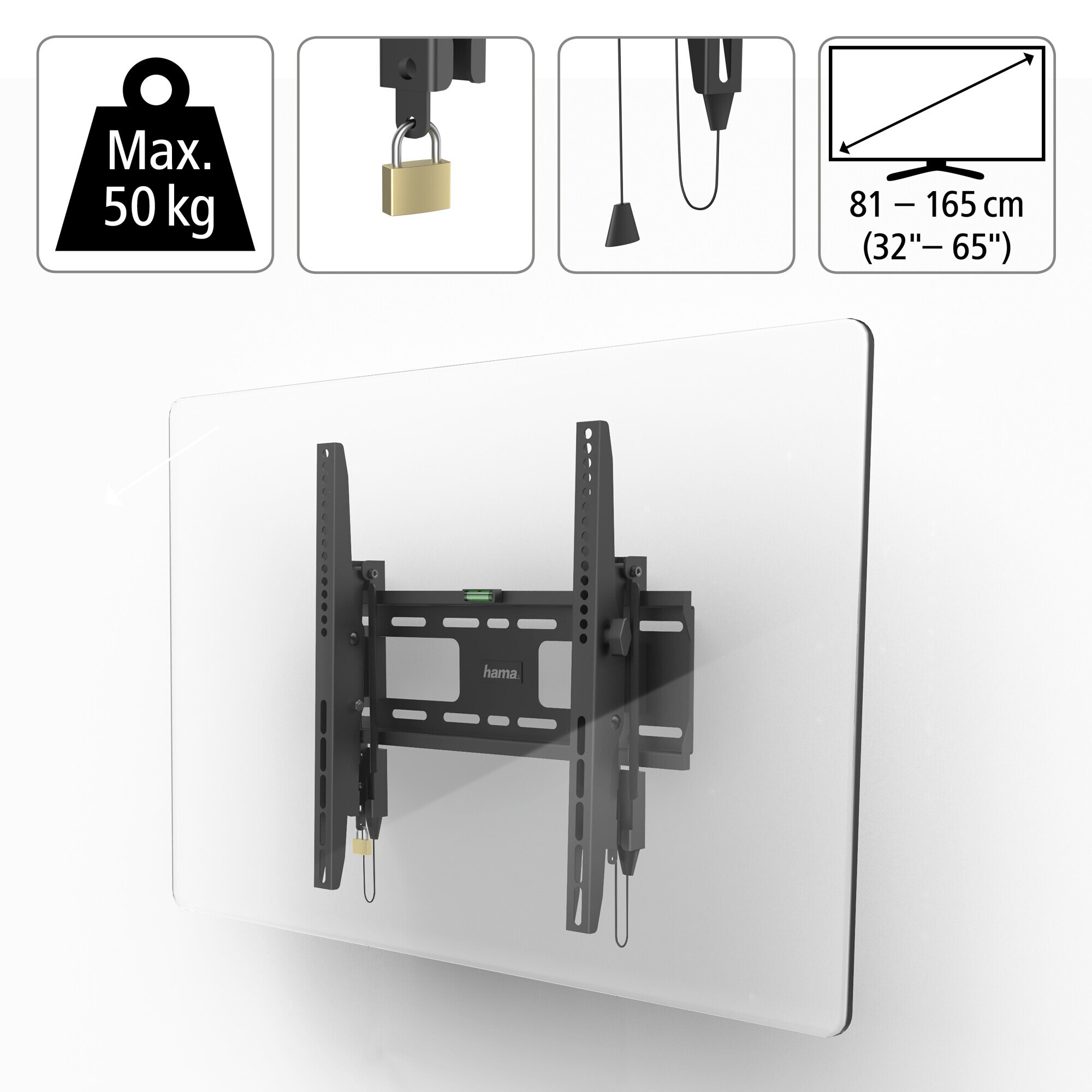 Suport TV de perete Hama 118068 FIX TV Wall Bracket, 165 cm (65"),  black cumpăra la preț mic în Chișinău, Bălți, Cahul, Comrat, Taraclia,  Moldova / Internet-magazin MAXIMUM