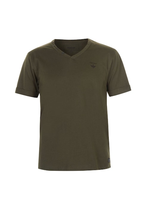 Мъжки памучна тениска Firetrap Striding, Светлосив, Тъмнозелен