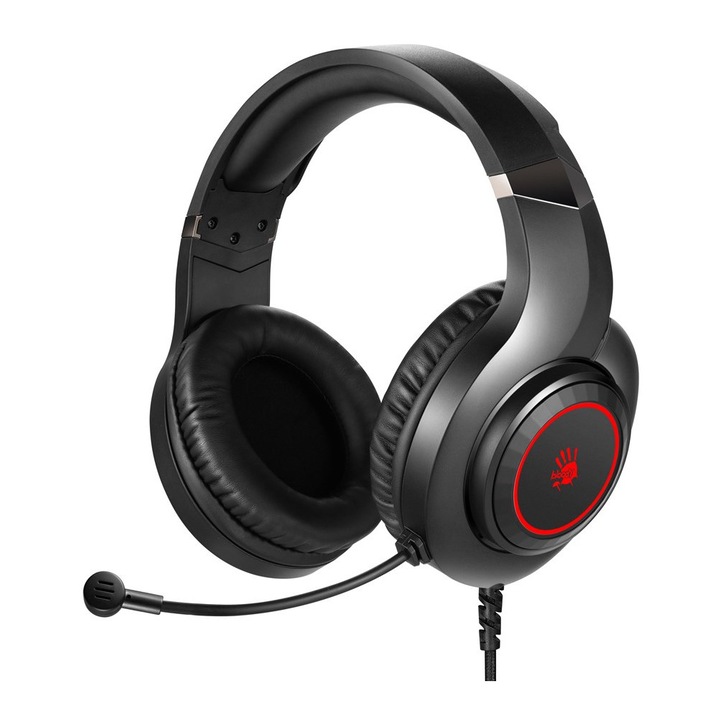 Геймърски слушалки A4TECH Bloody G220S, Микрофон, Черно/Червено