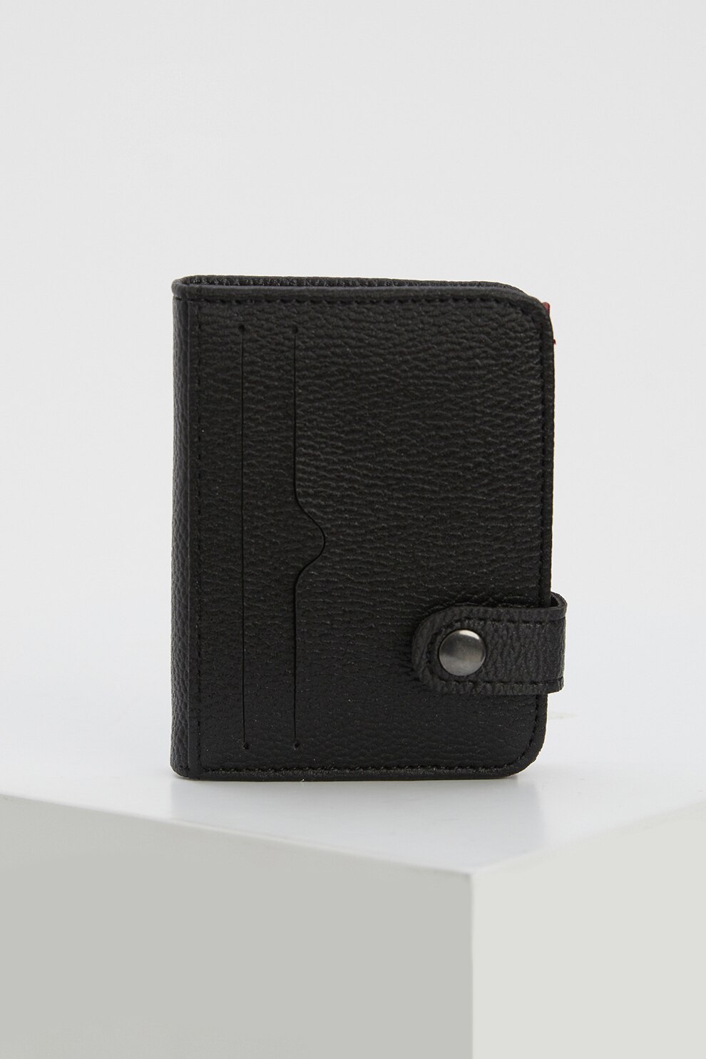 DeFacto, Portofel de piele ecologica, Negru/Rosu