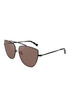 Kendall + Kylie, Ochelari de soare butterfly cu lentile uni, Negru/Alb, 59.5-15-140 Standard Kendall + Kylie, Ochelari de soare butterfly cu lentile uni, Negru/Alb, 59.5-15-140 Standard