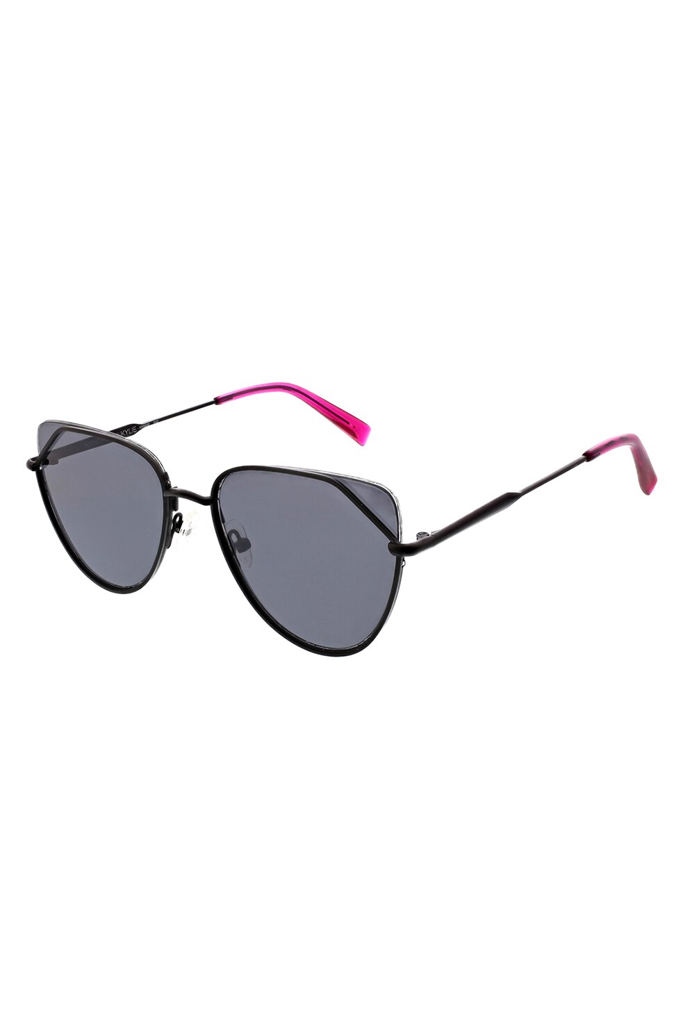 Kendall + Kylie, Ochelari de soare cu rama metalica, Negru/Fucsia, 55-18-140 Standard