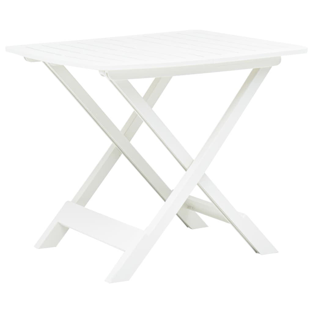 Masa de gradina pliabila, alb, 79 x 72 x 70 cm, plastic 48790