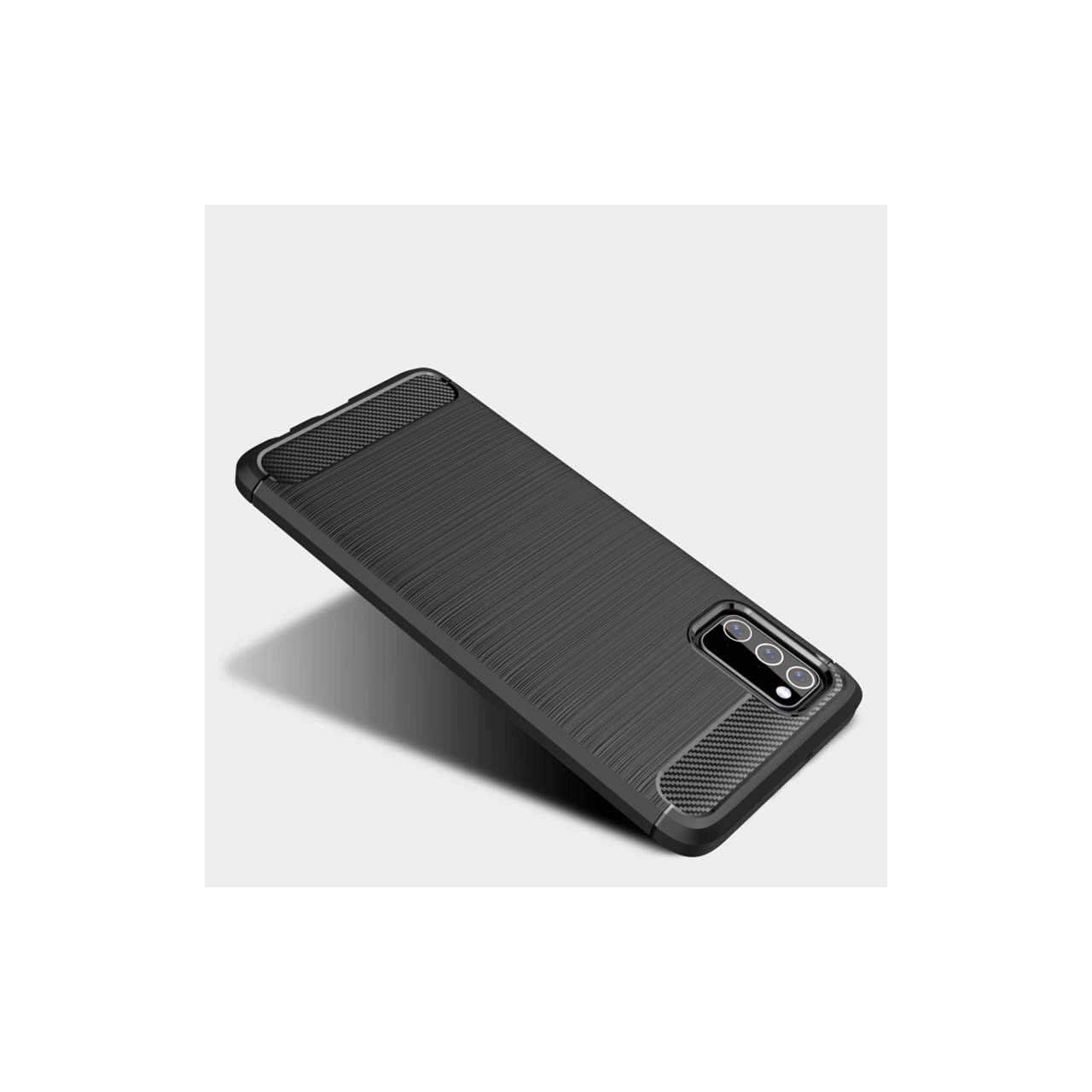 Husa Flexibila Antisoc Carbon pentru Samsung Galaxy A02s, Negru