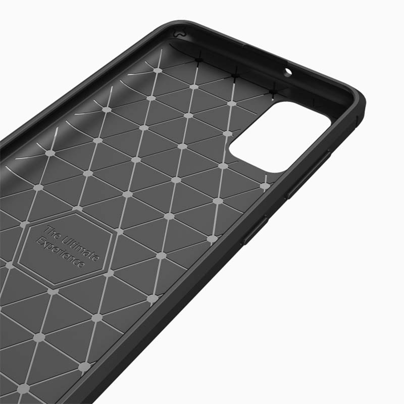 Husa Flexibila Antisoc Carbon pentru Samsung Galaxy A02s, Negru
