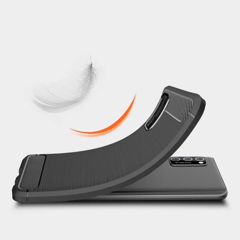 Husa Flexibila Antisoc Carbon pentru Samsung Galaxy A02s, Negru