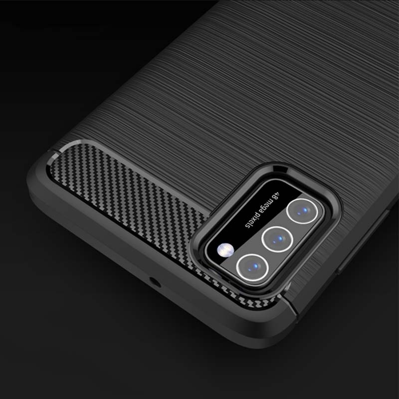 Husa Flexibila Antisoc Carbon pentru Samsung Galaxy A02s, Negru