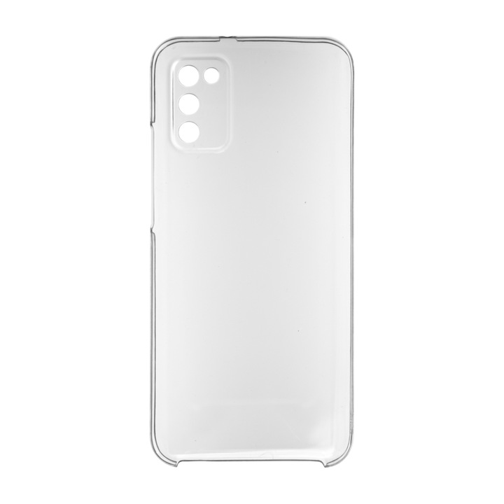 Forcell Prémium 360° tok, Samsung Galaxy A02s készülékhez, Átlátszó (Polikarbonát és TPU)