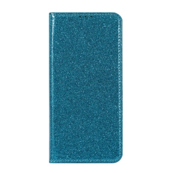 Husa Carte Glossy pentru Samsung Galaxy A02s, Inchidere Magnetica, Albastru