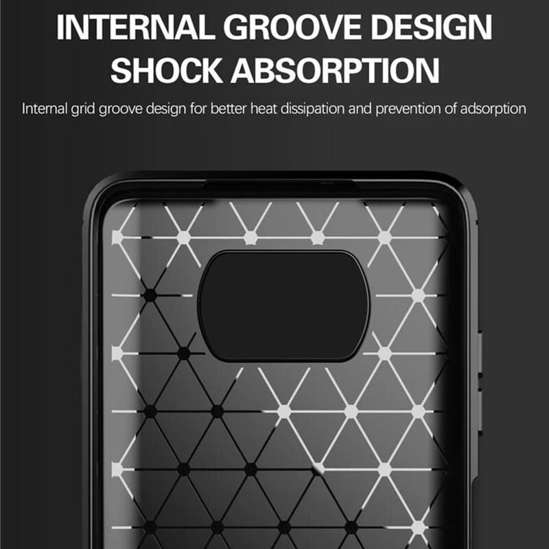 Husa Flexibila Antisoc Carbon pentru Xiaomi Poco X3 NFC / Poco X3 Pro, Negru