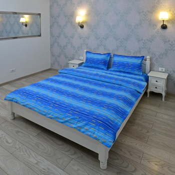 Lenjerie pentru 2 persoane Somnart Ultrasleep, bumbac 100%, albastru Lenjerie pentru 2 persoane Somnart Ultrasleep, bumbac 100%, albastru