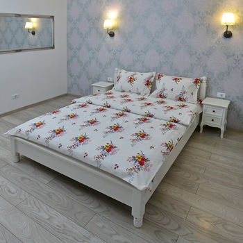 Lenjerie pentru 2 persoane Somnart Ultrasleep XXL, bumbac 100%, model flori Lenjerie pentru 2 persoane Somnart Ultrasleep XXL, bumbac 100%, model flori