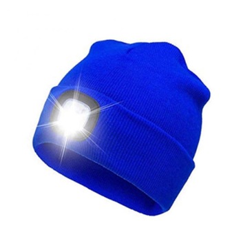 Caciula cu iluminare LED, Unisex, Pentru iarna, Albastru Caciula cu iluminare LED, Unisex, Pentru iarna, Albastru