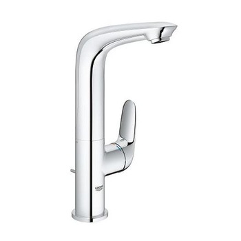 Baterie lavoar, Grohe 23584001 Wave 2015, monocomanda, design inaltat, pivotant, scurgere metalica, crom