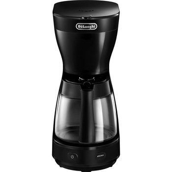 Cafetiera De’Longhi ICM16210.BK, 1000W, Carafa din sticla, Capacitate 1.25 L, 10 cesti, Selector Aroma, Sistem anti-picurare, Oprire automata, Negru Cafetiera De’Longhi ICM16210.BK, 1000W, Carafa din sticla, Capacitate 1.25 L, 10 cesti, Selector Aroma, Sistem anti-picurare, Oprire automata, Negru