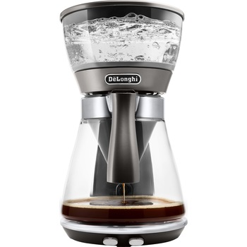 Cafetiera De’Longhi CLESSIDRA ICM17210, 1800W, Carafa din sticla, Capacitate 1.25 L, 10 cesti, Senzor temperatura, Sistem anti-picurare, Oprire automata, Argintiu Cafetiera De’Longhi CLESSIDRA ICM17210, 1800W, Carafa din sticla, Capacitate 1.25 L, 10 cesti, Senzor temperatura, Sistem anti-picurare, Oprire automata, Argintiu