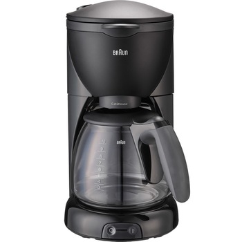 Cafetiera Braun CafeHouse Pure Aroma Plus KF560, 1100 W, Carafa din sticla, Capacitate 1.25 L, 10 Cesti, Sistem filtrare Pure Aqua cu filtru Brita inclus, Negru Cafetiera Braun CafeHouse Pure Aroma Plus KF560, 1100 W, Carafa din sticla, Capacitate 1.25 L, 10 Cesti, Sistem filtrare Pure Aqua cu filtru Brita inclus, Negru