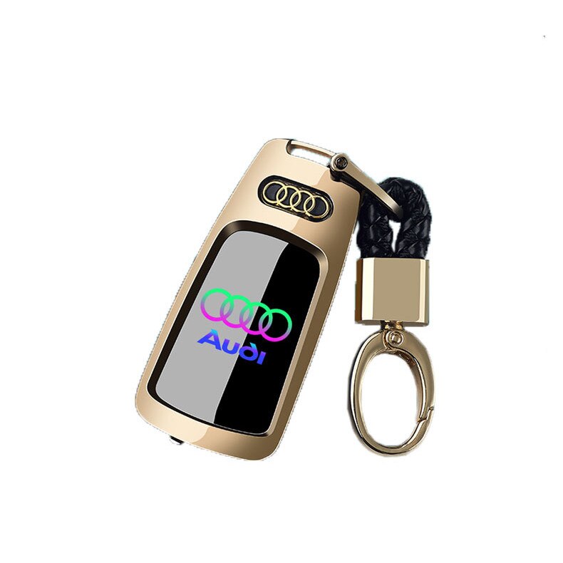 Bricheta electrica aspect tip AUDI , antivant, reincarcabila USB, metalica - auriu