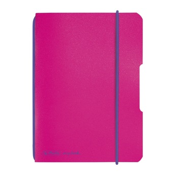 Caiet my.book flex a6 40f 80gr patratele coperta pp, fucsia cu elastic violet Caiet my.book flex a6 40f 80gr patratele coperta pp, fucsia cu elastic violet