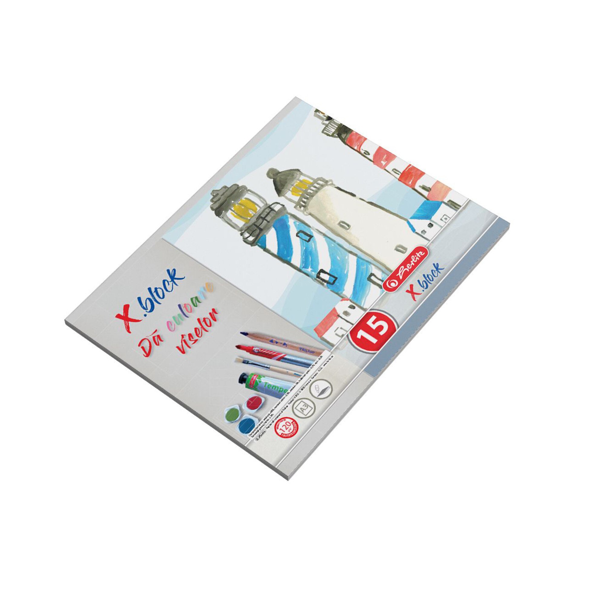 Bloc desen x.block a3 15 file 120 grame policrom