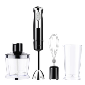Blender manual 4 in 1 Oricean, Otel inoxidabil, Turbo, 600 W, 6 Viteze, Chopper 4 Lame / 500 ml, Pahar 600 ml, Detasabil, Negru Blender manual 4 in 1 Oricean, Otel inoxidabil, Turbo, 600 W, 6 Viteze, Chopper 4 Lame / 500 ml, Pahar 600 ml, Detasabil, Negru