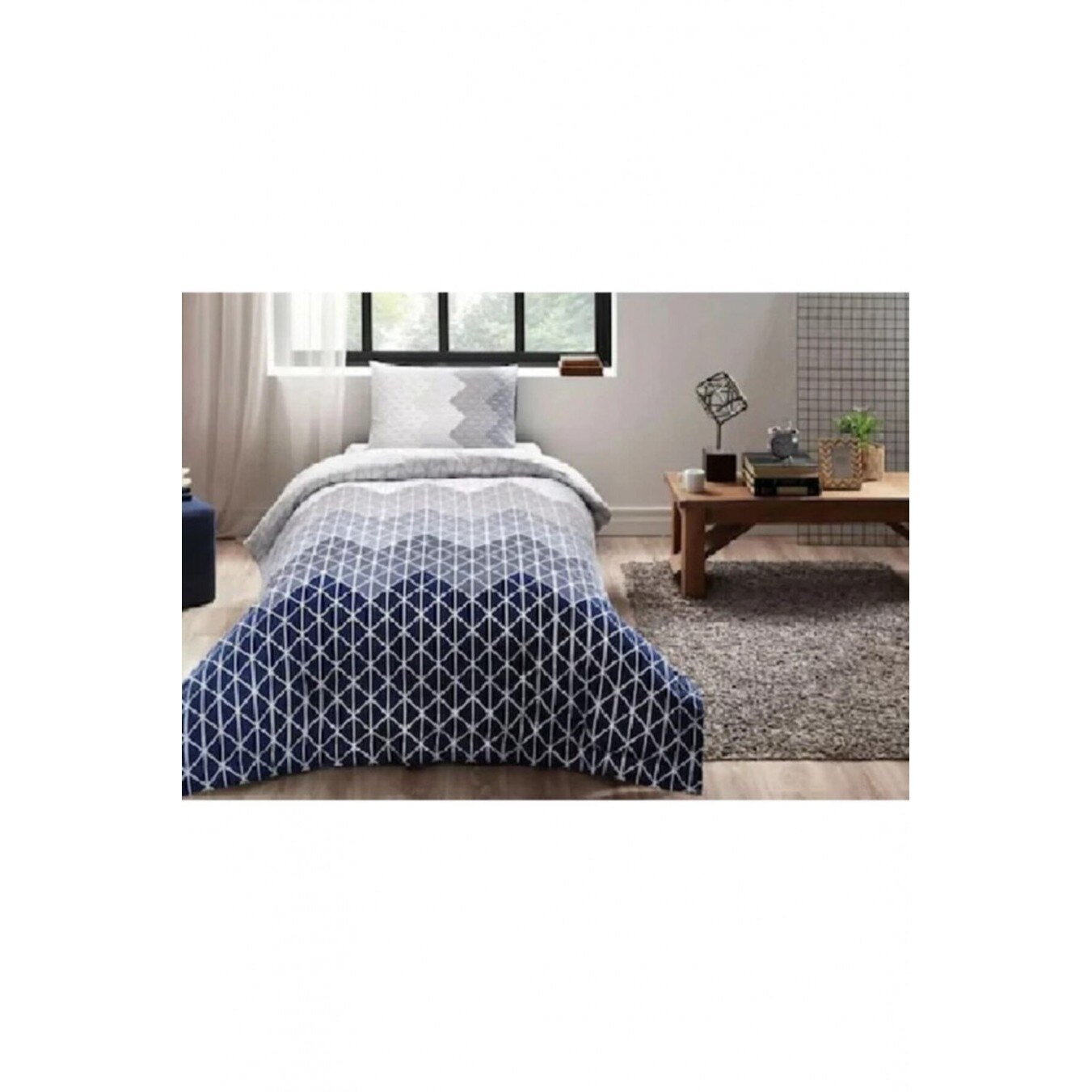 Set cuvertura 180x260 cm +1 cearceaf de pat 180 x 260 cm+ 1 fata perna 50x70 cm, 4 anotimpuri, TAC, Lucas