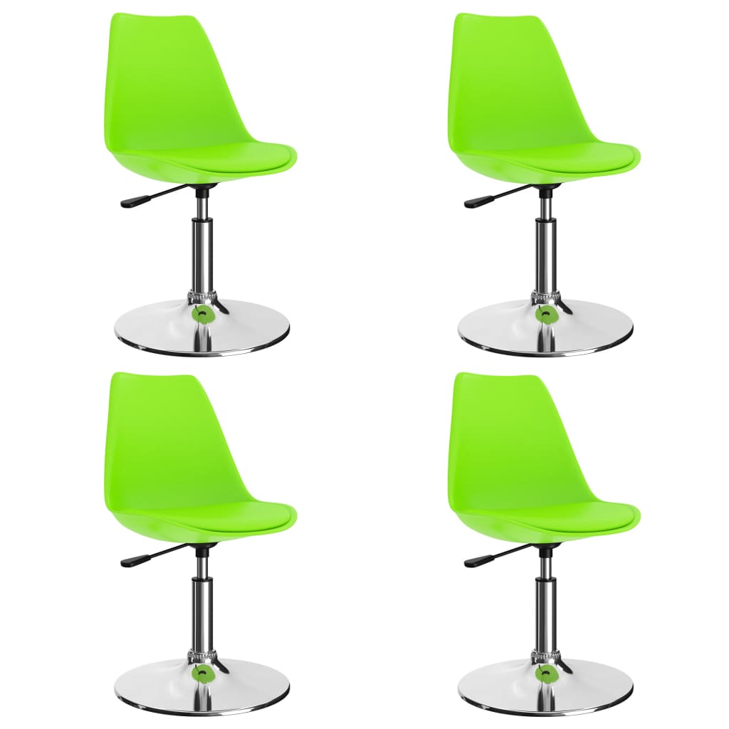 Set scaune de bucatarie pivotante, 4 buc verde, piele artificiala 324216