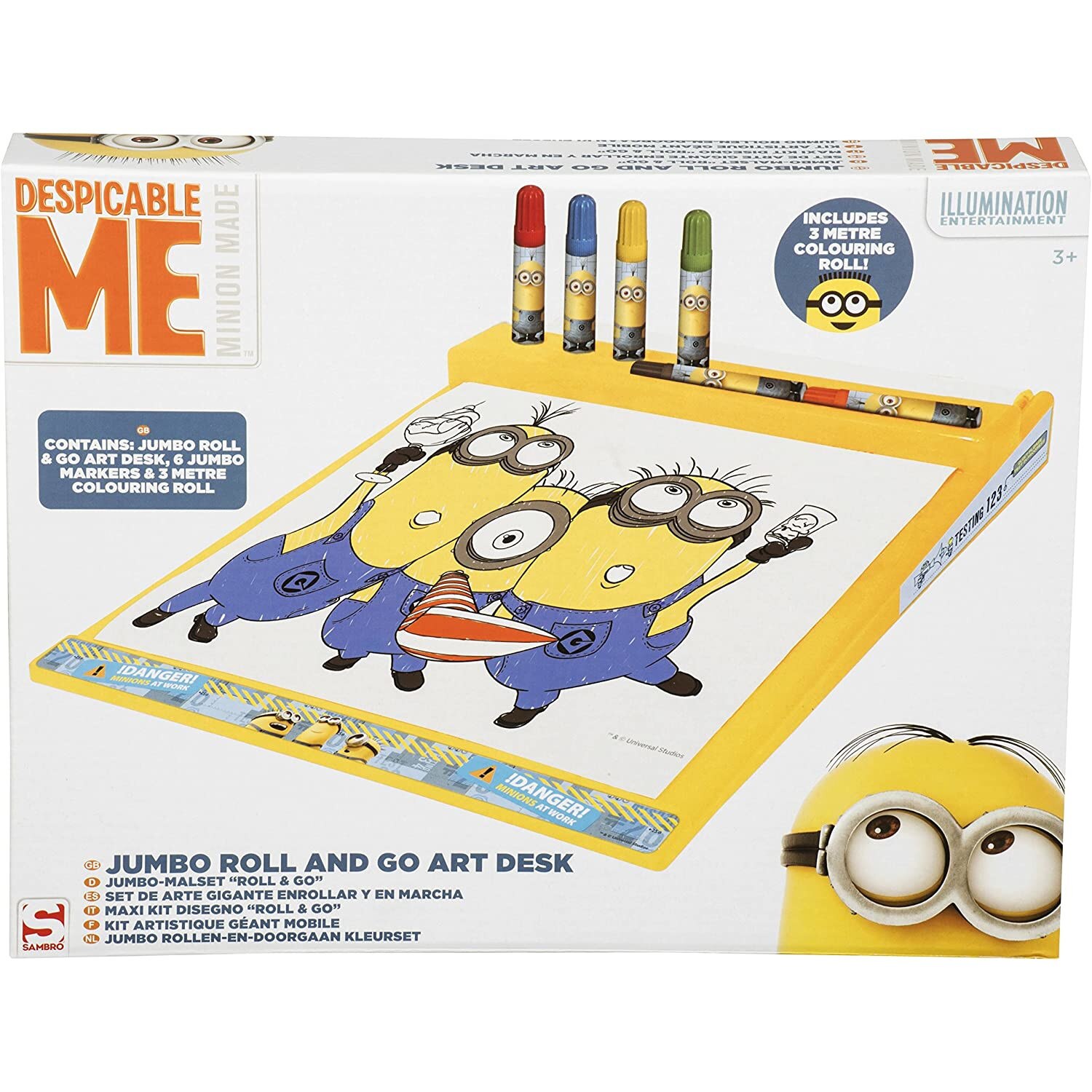 Tabla Desenat Despicable ME 6 Markere si 3m de hartie