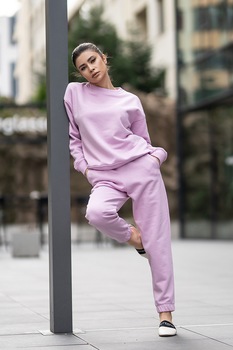 uFIT, Trening supradimensionat cu maneci cazute Easy-Fit, Lila, XS uFIT, Trening supradimensionat cu maneci cazute Easy-Fit, Lila, XS