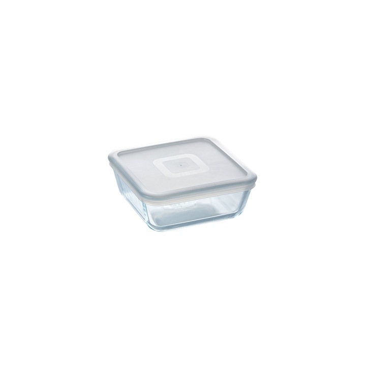 Négyzet alakú rakott, hőálló üveg, fedővel, 850 ml, "Cook&Freeze" - Pyrex