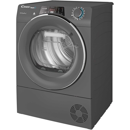 Uscator de rufe Candy RO C10TCER-S, 10 kg, Condensare, Clasa B, WiFi, Easy Case, Dry Senzor, Super Easy Iron, Antisifonare, Antracit