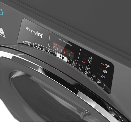 Uscator de rufe Candy RO C10TCER-S, 10 kg, Condensare, Clasa B, WiFi, Easy Case, Dry Senzor, Super Easy Iron, Antisifonare, Antracit