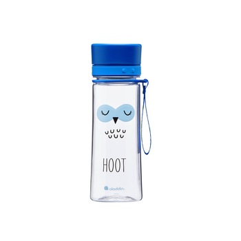 Sticla plastic 350 ml Aveo, model bufnita, Albastru - Aladdin Sticla plastic 350 ml Aveo, model bufnita, Albastru - Aladdin