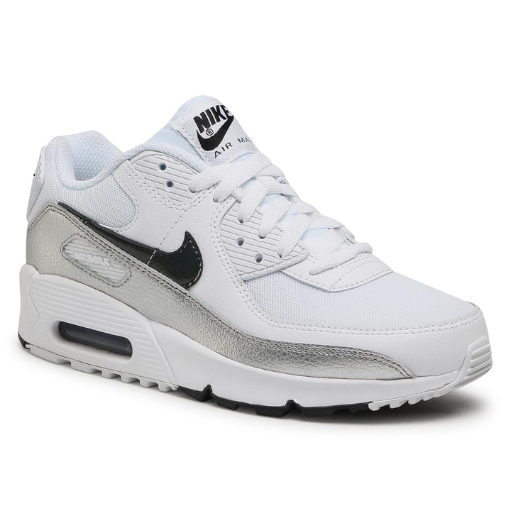NIKE AIR MAX 90 GS Sportcipő, CZ5867-100, Fehér/Ezüstszín