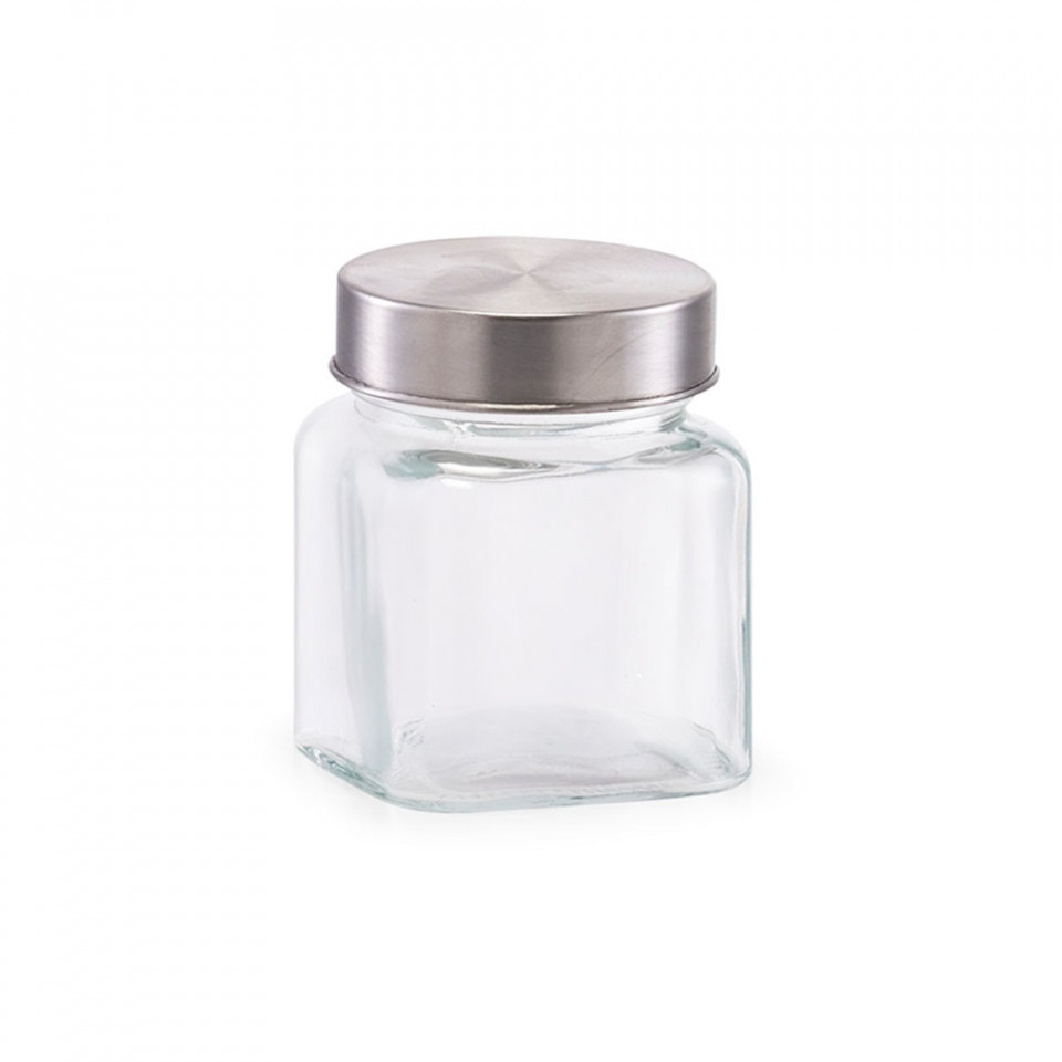 Borcan din sticla cu capac din inox,250 ml Zeller