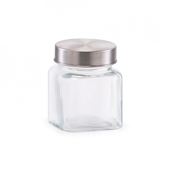 Borcan din sticla cu capac din inox,250 ml Zeller Borcan din sticla cu capac din inox,250 ml Zeller