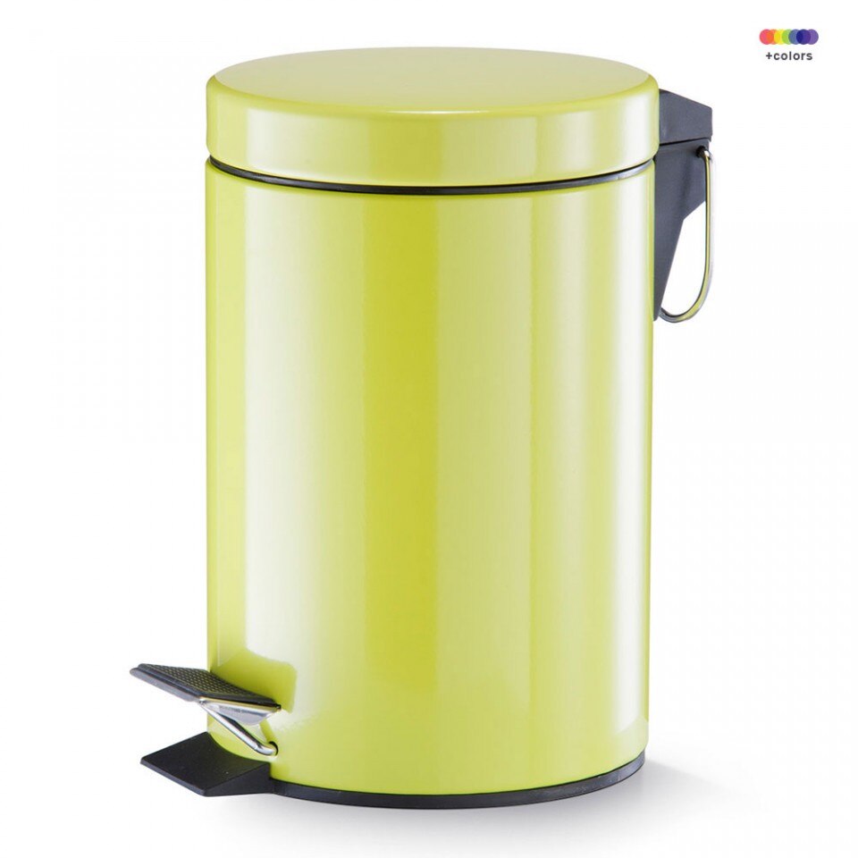 Cos de gunoi verde din metal,3 litri,Zeller