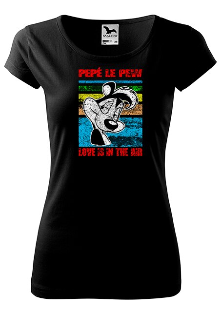 Tricou dama,K-off,negru ,Pepe Le Pew