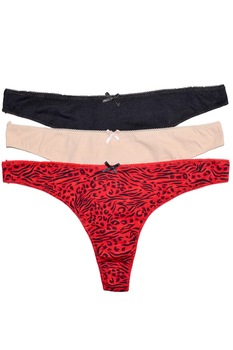 Set trei chiloti tanga Serena, multicolor, model 1, Multicolor Set trei chiloti tanga Serena, multicolor, model 1, Multicolor